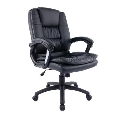 China Anji Best Low Cost Double (Height) Leather Cushion Adjustable Office Revolving Chair for sale