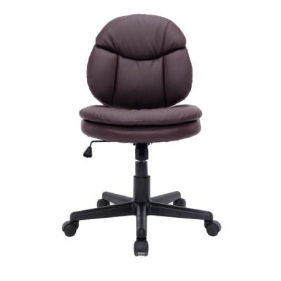 China (Size) Cheap Adjustable Leather Staff Office Chair Round Swivel Stool Back Executive Chair For Administrative Staff for sale