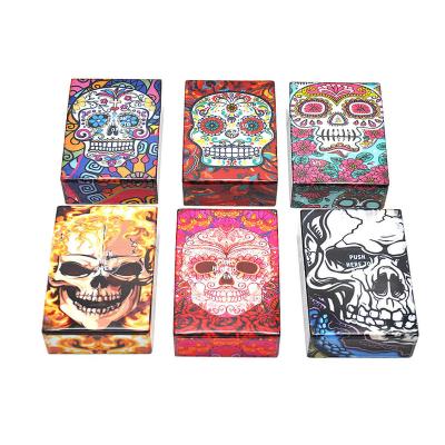 China Durable Factory Direct Sales Smoking Accessories 20-pack Plastic Ghost Pattern Cigarette Case for sale