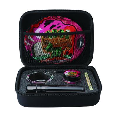 China Durable Wholesale Portable Smoking Kit Custom Rolling Tray Set With Grinder Smoke Set Box Custom Logo Smoking Accessories Kit for sale