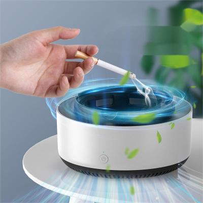 China Modern Creative Custom Cigar Ashtray Air Purifier Home Use Safe Smart Ashtray Smokeless Purifier for sale