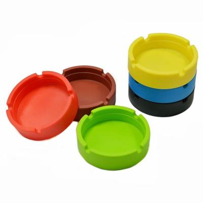 China American Style Custom Made Smoking Accessories Round Shape Silicone ashtray for sale