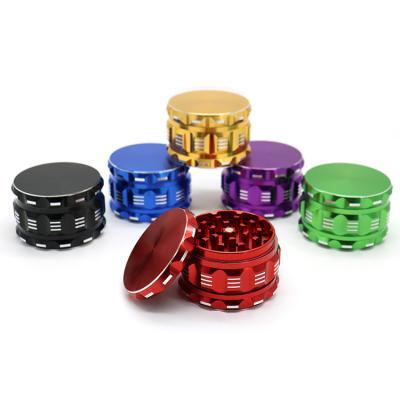 China Sharp Teeth 63MM 75MM 4-layer Multiple Colour Aluminum Alloy Audio Smoke Grinder for sale