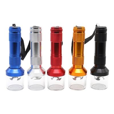 China Grinding Tobacco Flashlight Shaped Electric Cigarette Grinder Smoking Accessories Grind Tobacco Metal Grinder (No Battery Included) for sale