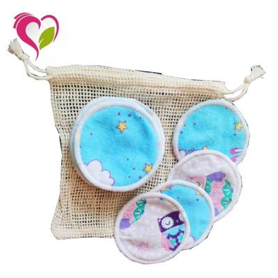 China Face Cleansing New Design Customized Printing Bamboo Fiber Makeup Remover Cotton Pads for sale