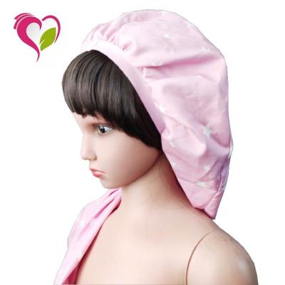 China 2021 Sustainable New Product With Printed Adjustable 100% Biodegradable Polyester Hair Hoods for sale