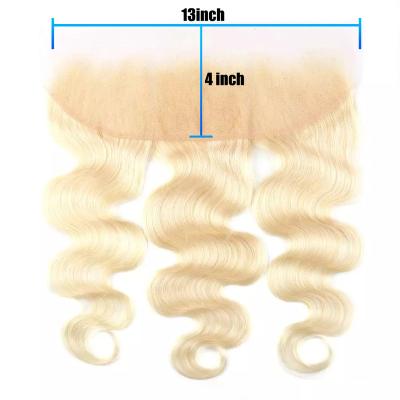 China 613 Beauty Hair Lace Frontal Closure 13*4 Body Wave Headband Colored Remy Hair Body Wave Closure Lace Closure for sale