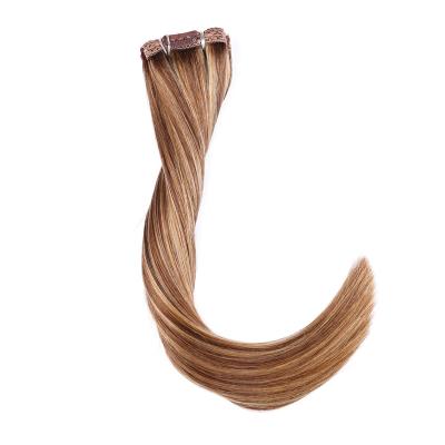 China High Quality Natural Straight Remy Hair Double Drawn Lace Clip In Hair Extension 100 Hair For White Woman for sale