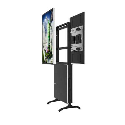 China Metal case + tempered glass panel double side advertising lcd screen double side lcd screen digital signage kiosk displays double side touch screen kiosk for sale