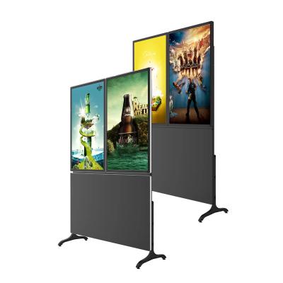 China Indoor 49inch Dual Screen Vertical Type All In One Touch Floor Standing Digital Signage With High Definition for sale