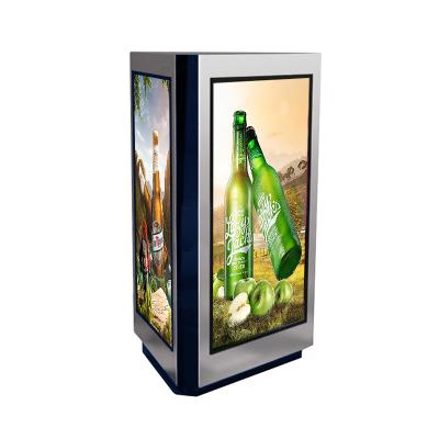 China Indoor Outdoor WiFi 3G 4G 3 Sided 43 Inch LCD Totem With Fan Cooling System for sale