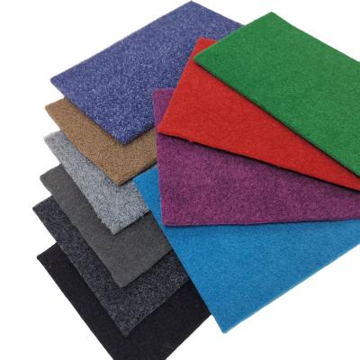 China 100 polyester velour stair treads colorful acupuncture nonwoven red shaggy carpet machine non slip used for exhibit carpet for sale