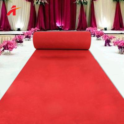 China event stage floor white red wedding walkway aisle runner carpet roll for event wedding for sale