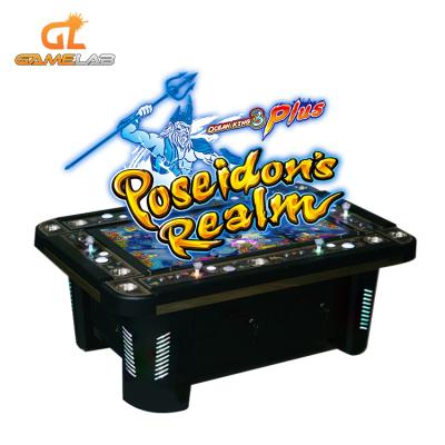 China Metal + Acrylic / Customize Poseidon Kingdom 6 Players Cashcashless Load Fish Game Machine Fish Terminal Game Table for sale