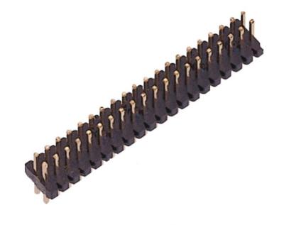 China Straight Type Lycn Pitch Gold Pin Header Customized Pin Length Single Plastic Double Row DIP Straight Type 1.27mm - 1 - 80 Pin Single Double Tier Dip for sale