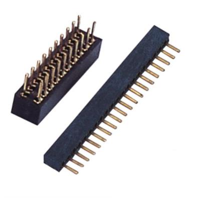 China Straight Type Lycn Manufacturer Ultra Thin Female Header 1.00mm Row H2.0 DIP Straight Type Double Gold Plated 2x40 Pin Female Header Connector not for sale