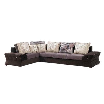 China Hot sale fashion corner fabric sofa set luxury velvet living room restaurant furniture modern jacquard en venta