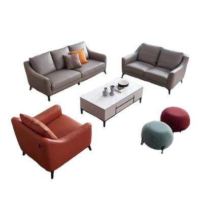 Chine Fashion hot seller living room furniture sofa set leather luxury italian modern style design office couches à vendre