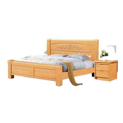 China luxury bedroom wooden bed designs wholesale king size home living room furniture sets modern wood commercial 