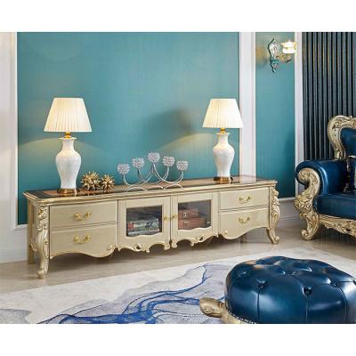 China European antique royal drawer table and tv stand sets vintage wood tv standing table living room furniture for sale