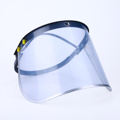 China PC Or PVC Colored Anti Fog Ultralight Head-mounted Transparent Eye Shield Global Face Mask for sale