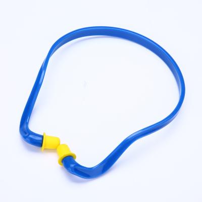 China Small Filter Banded Silicone Hearing Protection Taper Foam Earplugs for sale