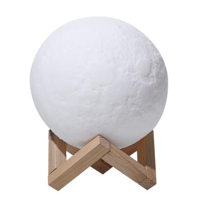 China Modern Simplicity Manufacturer Professional Energy Saving Bedside 3d Moon Lamp with Stand for Bedrooms for sale