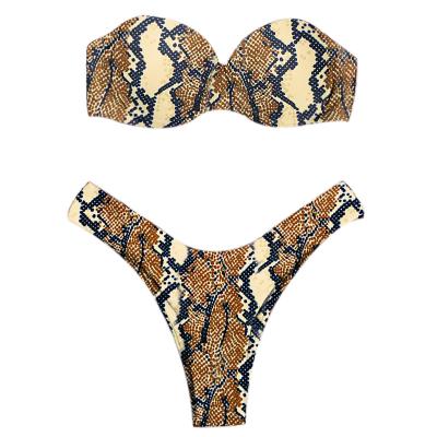 China High Quality Custom Made Non-Toxic Bandeau Lady Leopard Print Women Triangle Bikini Summer Young Girls Super Sexy Bikini for sale