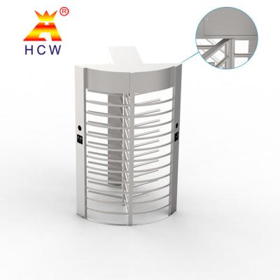 China Revolving Full Height Turnstile Gate RFID 2D Readers For Pedestrian for sale