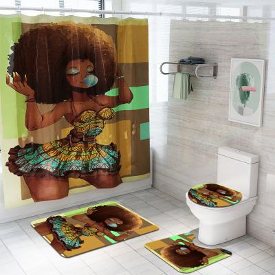 China Modern Toilet Mat Set Bathroom 3 Piece Bath Cover Toilet Seat Mat for sale