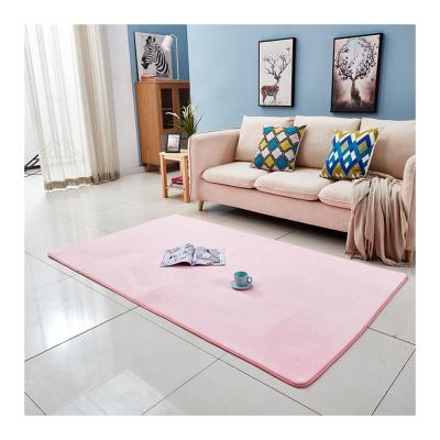 China Washable Single Color Living Room Flooring Thick Plush Shaggy Small Circle Machine Made Microfiber Carpet for sale