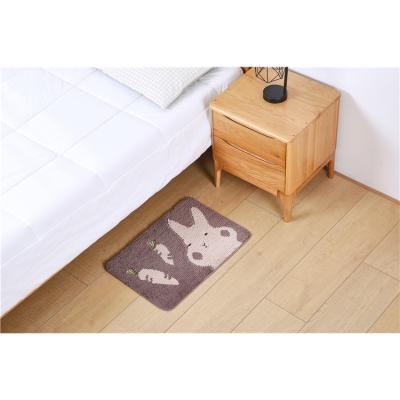 China Modern hot selling animal rug sales living room rugs polyester tpr cartoon customized design rabbit for sale