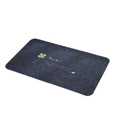 China Hot selling washable design mud scraper customized tpr polyester cover household carpet door mat for sale