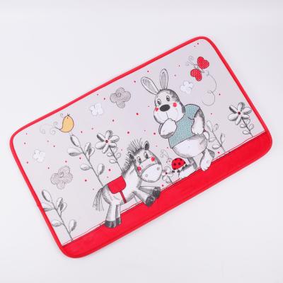 China Washable Luxury Coral Fleece Memory Foam Water-Absorbent Bath Blanket Mat for sale