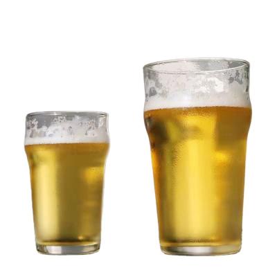 China 350ml 500ml Modern Beer Glass Cups High Quality Beer Glass For Drinking Drink Glassware Logo Beer Wholesale Custom Glass Cups for sale