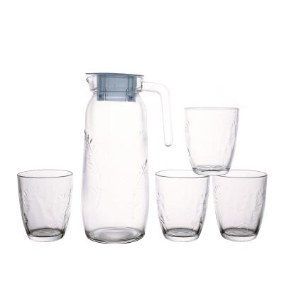 China Sustainable Nordic Modern 1300ml Custom Models Drinking Jug Glass Water Pitcher Wholesale for sale