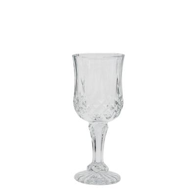 China Beverage Glass Bottle Factory Wholesale Beverage Wine Customize Flint Empty Goblet Glass Cup for sale