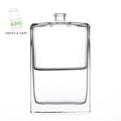 China Personal Care Square Wholesale Clear Customizable Empty Fancy Luxurious Glass Perfume Bottle for sale