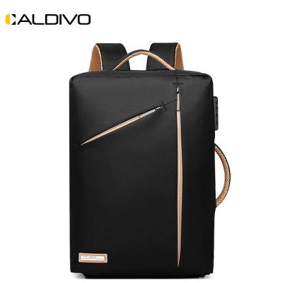 China With USB CALDIVO Backpack Anti Theft Bags Factory Waterproof Thin Notebook Laptop Backpack Custom Wholesale Portable Travel Backpack for sale