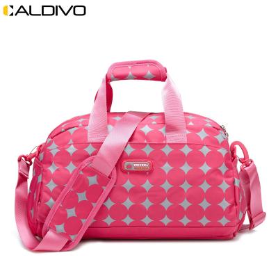 China Sport gym CALDIVO factory custom wholesale waterproof nylon duffle colorful portable women's travel sling bag for sale