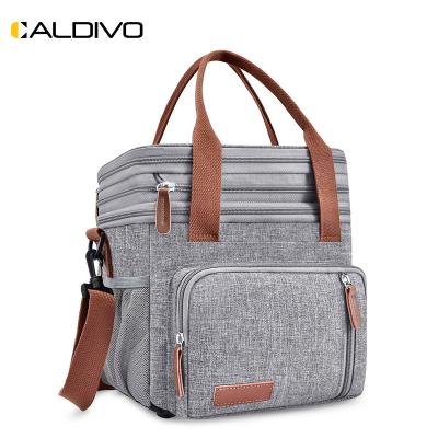 China CALDIVO Factory Custom Wholesale Portable Ice Pack Cooler Lunch Box Insulation Reusable Insulated Cooler Bags for sale