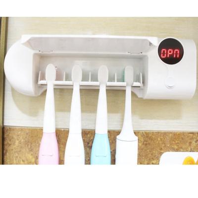 China Wall Mounted UV Light Toothbrush Holder Sterilizer Tooth Disinfection Toothbrush Holder UV-C for sale