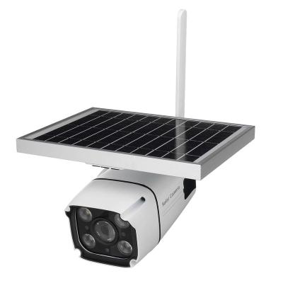 China Waterproof / Waterproof 4G SIM Card Wireless Solar IP Camera 1080P HD Bullet Security Camera IR Night Vision CCTV Surveillance Cam for sale