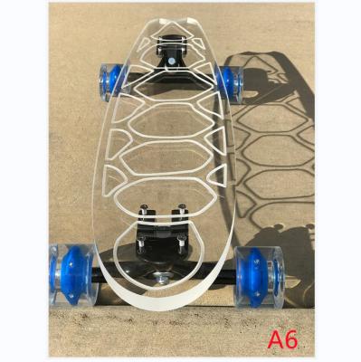 China New Arrival Youth New Desigin Transparent Clear Skateboard Skate Board for sale