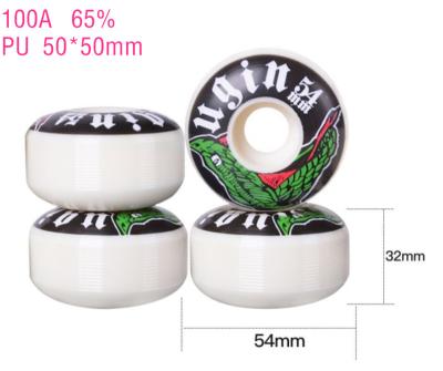 China Spot Wholesale 51D HR65 54*32mm Adult High Quality PU Skateboard Longboard Skate Wheels for sale