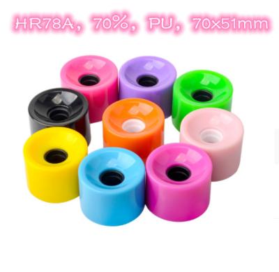 China Spot Wholesale 78A 70% 70*51mm Adult High Quality Racing Longboard PU Wheels Skate Skateboard Wheels for sale