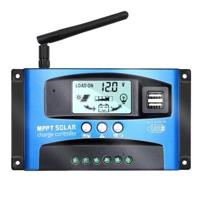 China Charger Controller 100A 60A 40A 30A 12V/24V MPPT controller di carica solare con Display LCD Dual USB e WIFI, adatto per Gel allagato e The batt al for sale