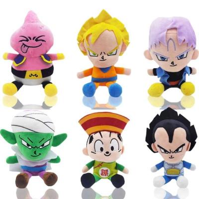 China Hot Selling Stuffed Tiny Flute Toys Anime Figurese Goten Majin Buu Vegeta IV Son Goku Plush Amazon Stuffed Toy Super Saiyan Son Goku for sale