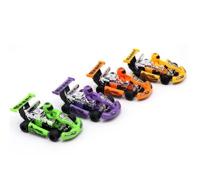 China Car Racing Game Vehicle Model Toy Mini Pull Back Power Friction Go-Kart Children Educational Toy Funny Kids Toys For Boys Plastic Car for sale