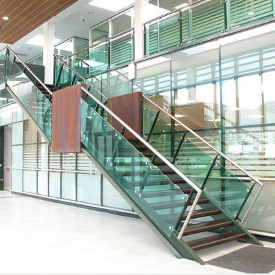 China Modern safety modern frameless laminated glass tempered balcony fencing stairs balustrade swimming pool fence railing with hardware device for sale